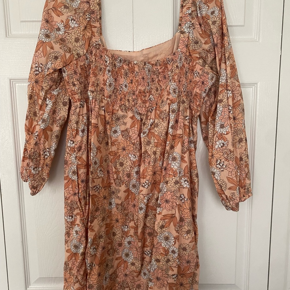 J.Crew Squareneck cotton poplin dress in zinnia floral - Picture 5 of 5